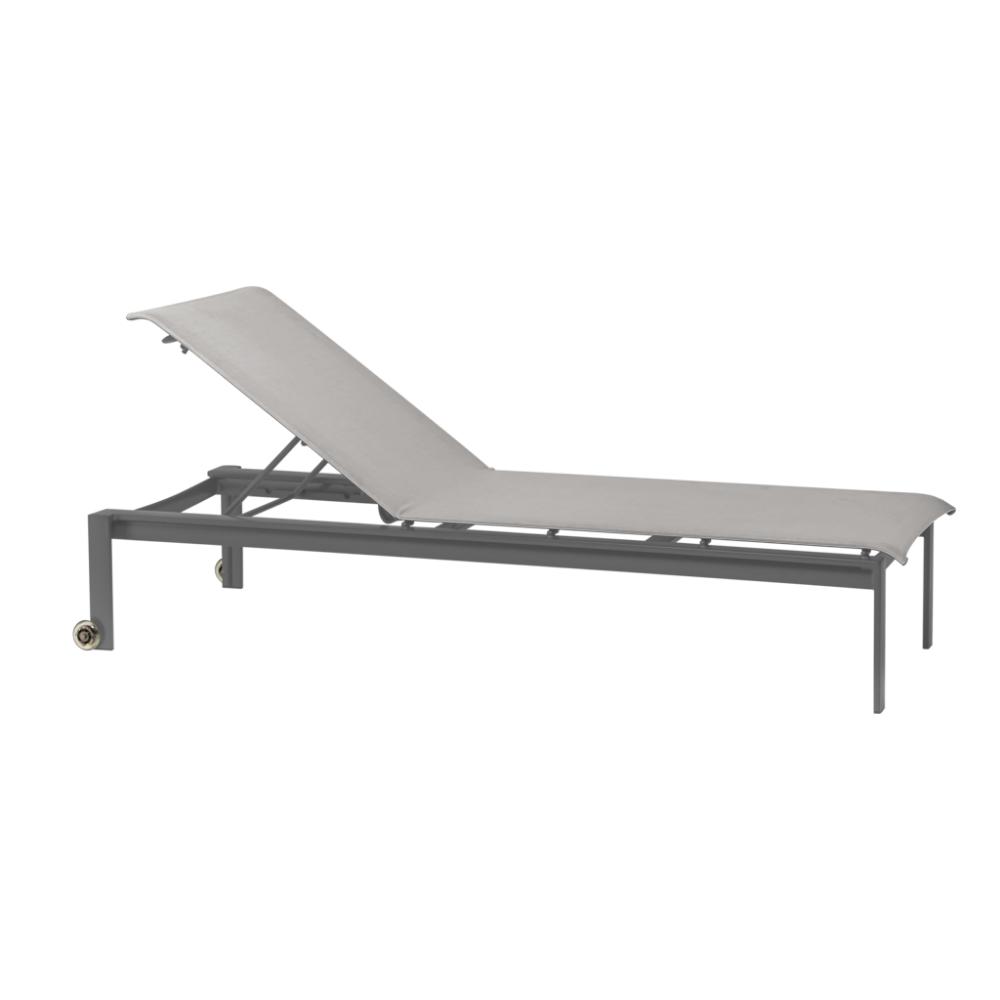 Brown Jordan Sling Stacking Adjustable Chaise w/ Wheels by Brown Jordan 