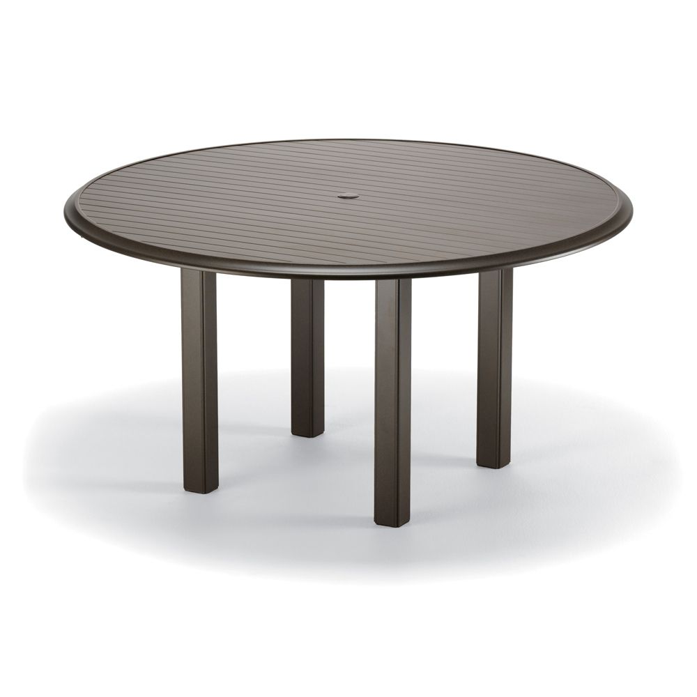 Telescope 56" Round Slat Top Table w/ Hole by Telescope 