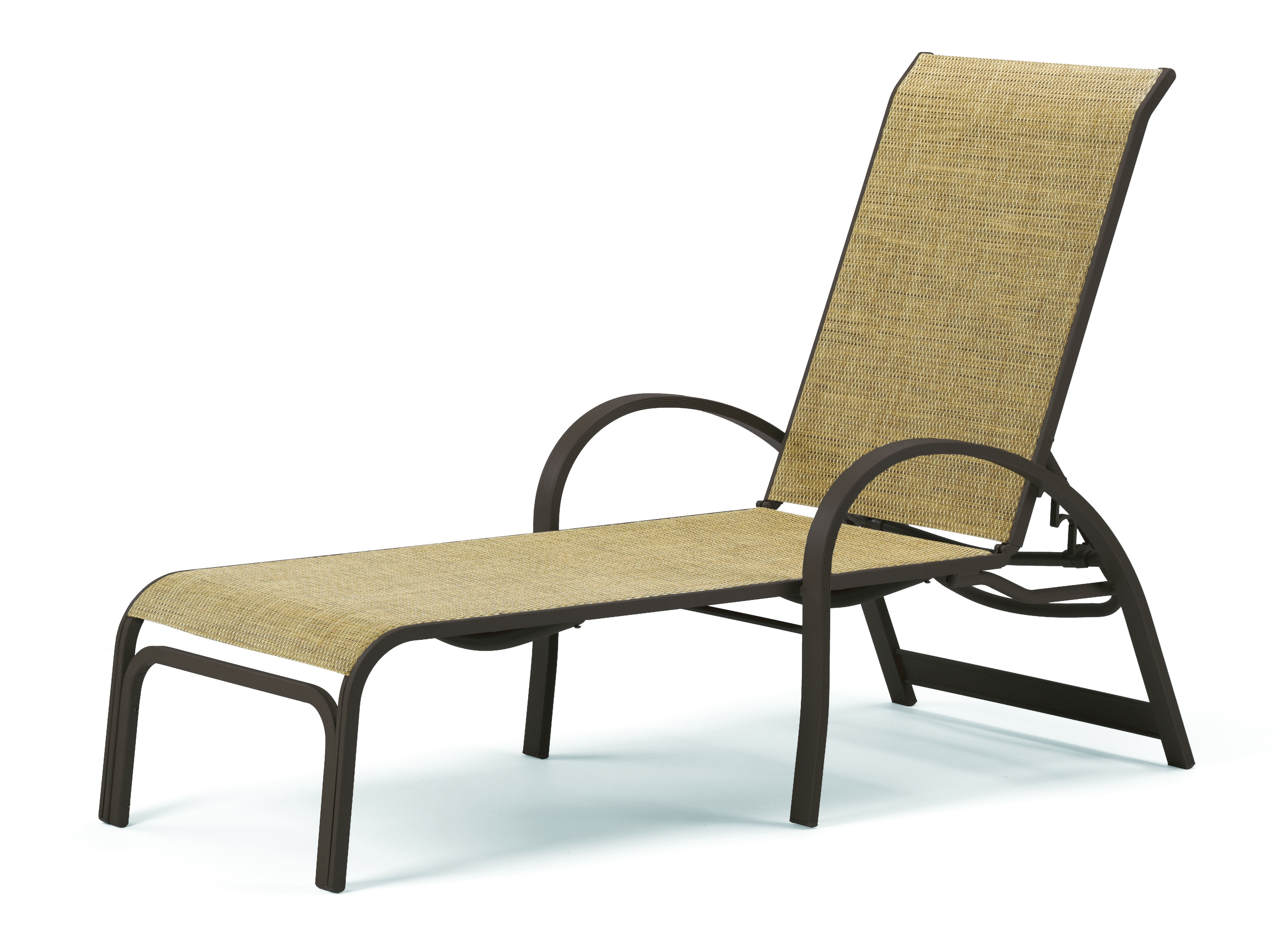 Telescope Stackable Sling Four-Position Lay Flat Arm Chaise by Telescope 