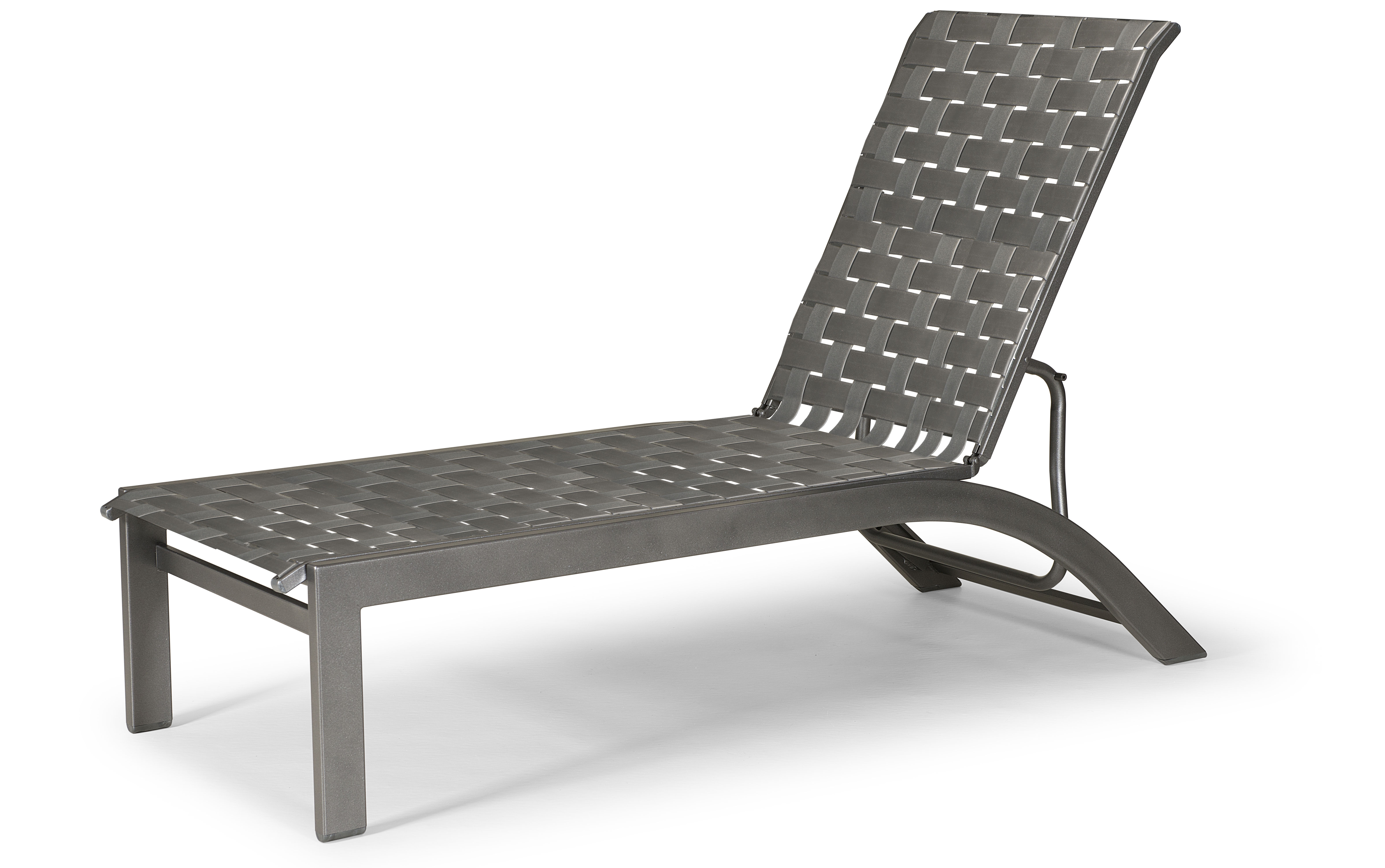 Telescope Stackable Cross Strap Lay Flat Armless Chaise by Telescope 
