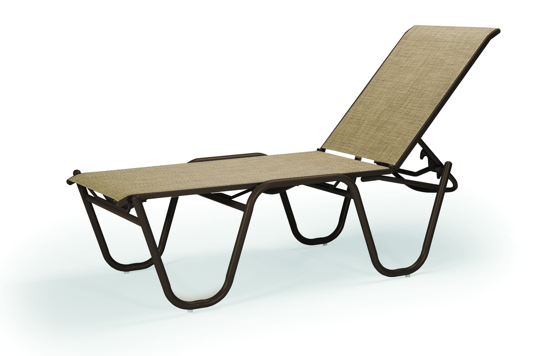 Telescope Stackable Sling Four-Position High Bed Lay Flat Armless Chaise by Telescope 