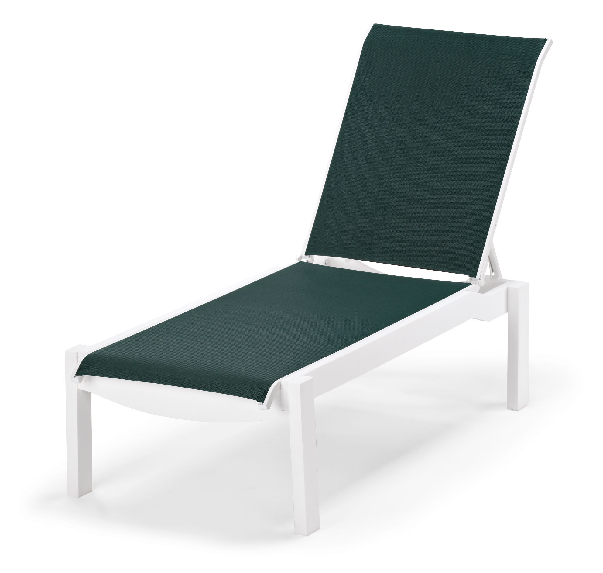Telescope MGP Stackable Lay Flat Armless Sling Chaise with Wheels by Telescope 