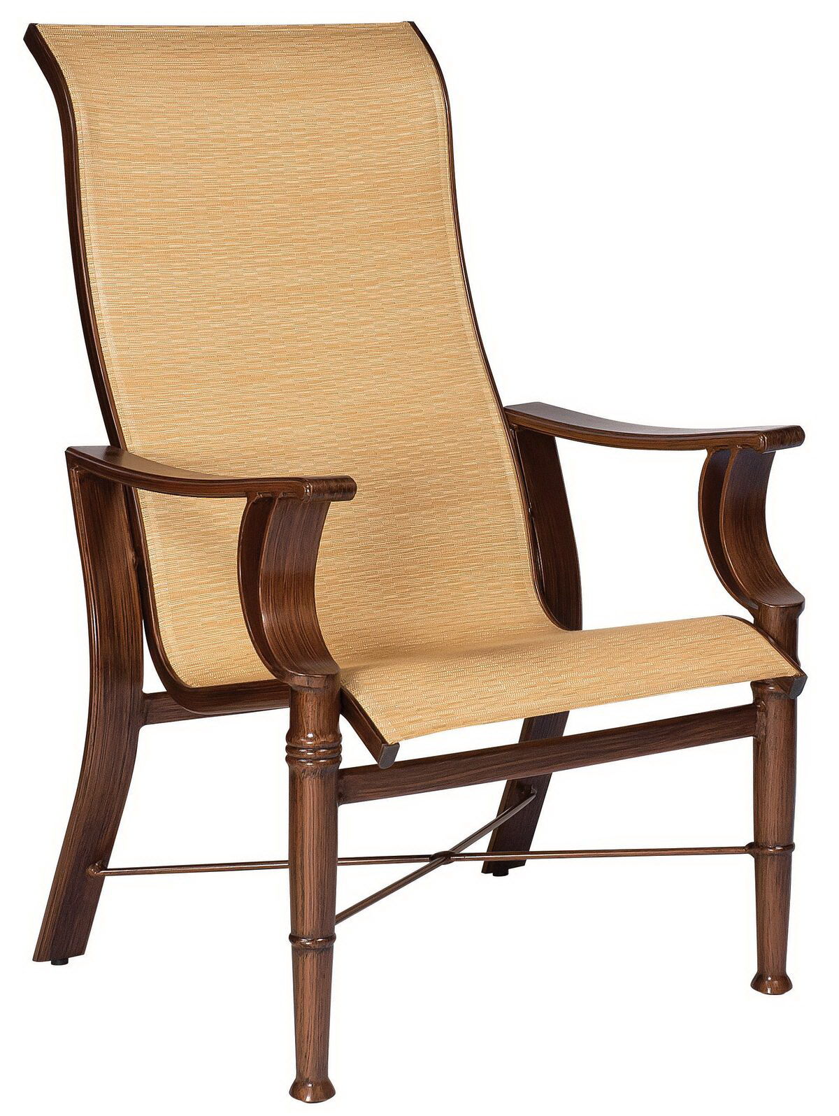 Woodard High Back Dining Arm Chair By Woodard 