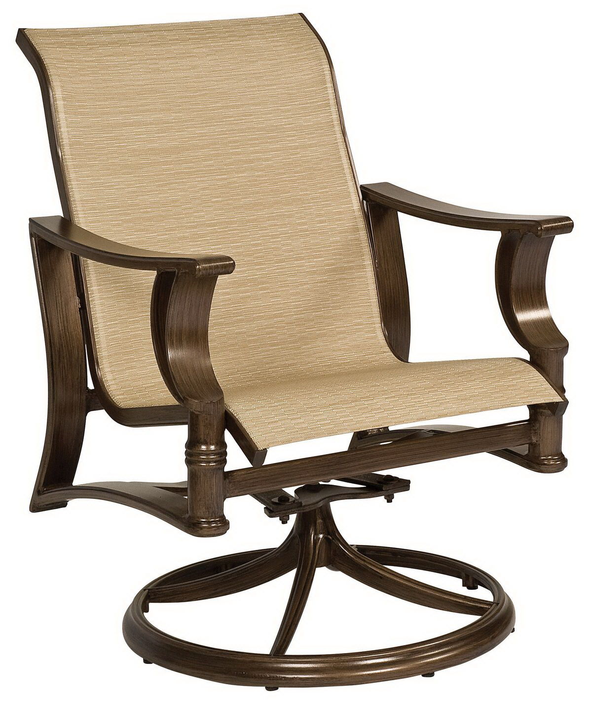 Woodard Swivel Rocker Dining Arm Chair By Woodard 