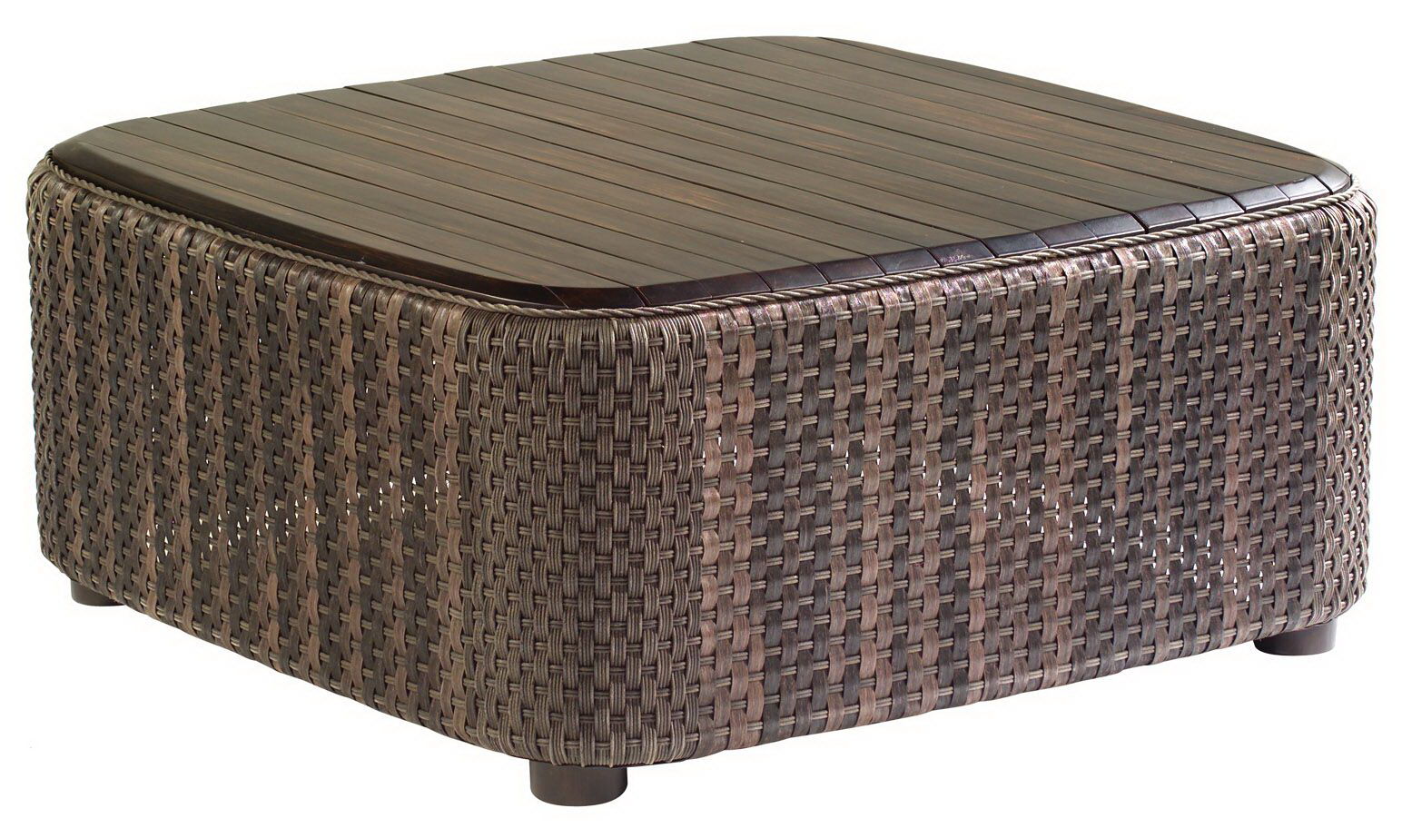 Woodard Coffee Table With Teak Top By Woodard 