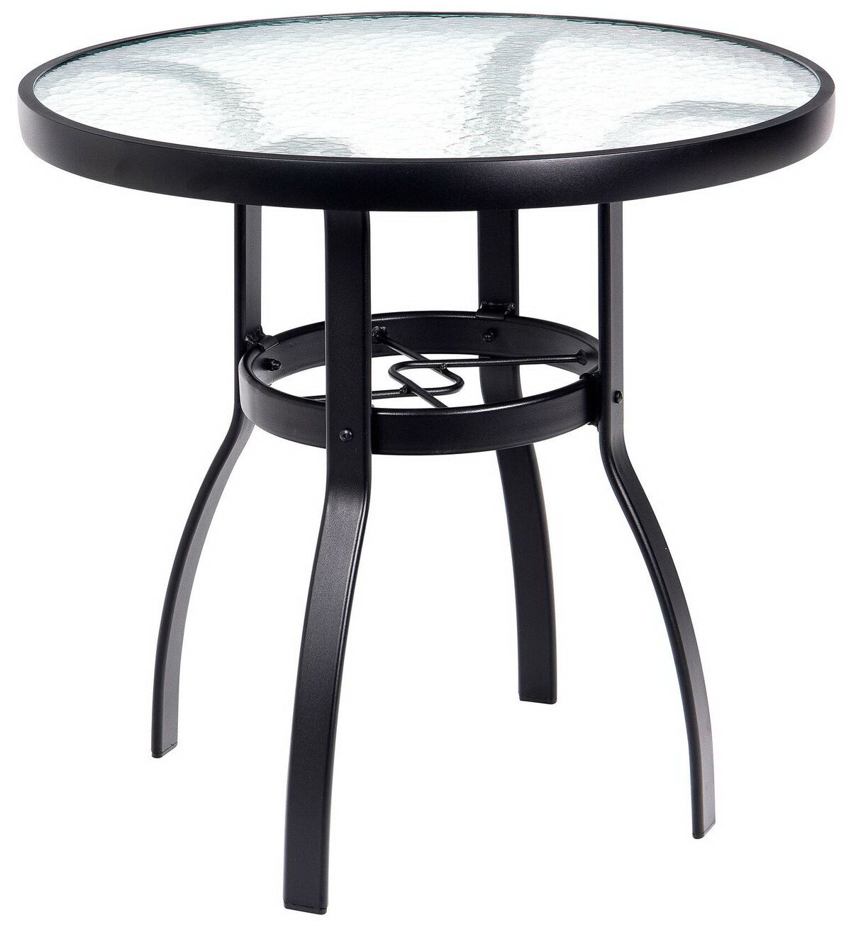 Woodard Obscure Glass Top Bistro Table By Woodard 