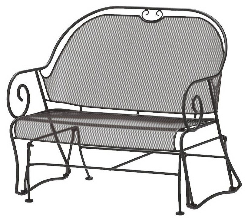 Woodard Barrel Love Seat Glider By Woodard 