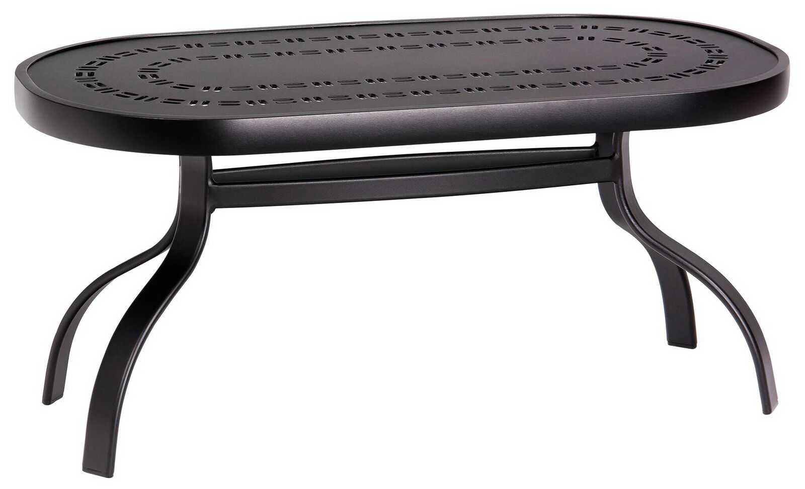 Woodard Deluxe Aluminum Table with Trellis Top By Woodard 