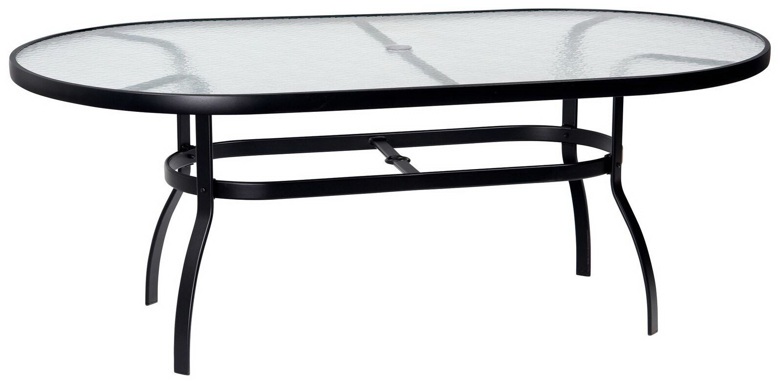 Woodard Obscure Glass Top Large Dining Table By Woodard 