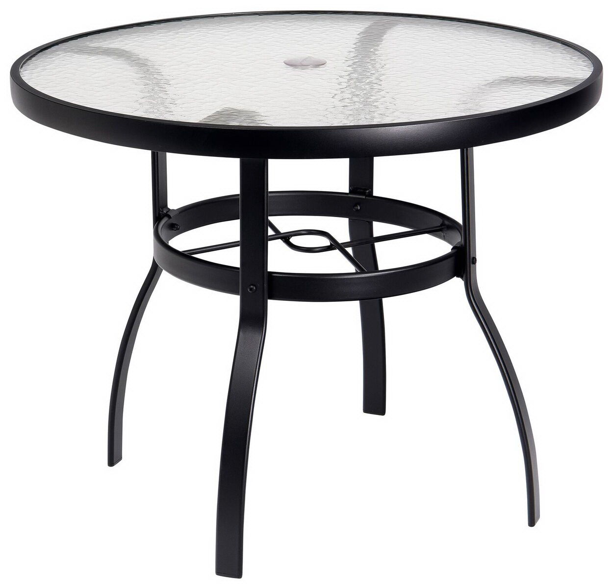 Woodard Obscure Glass Top Dining Table By Woodard 
