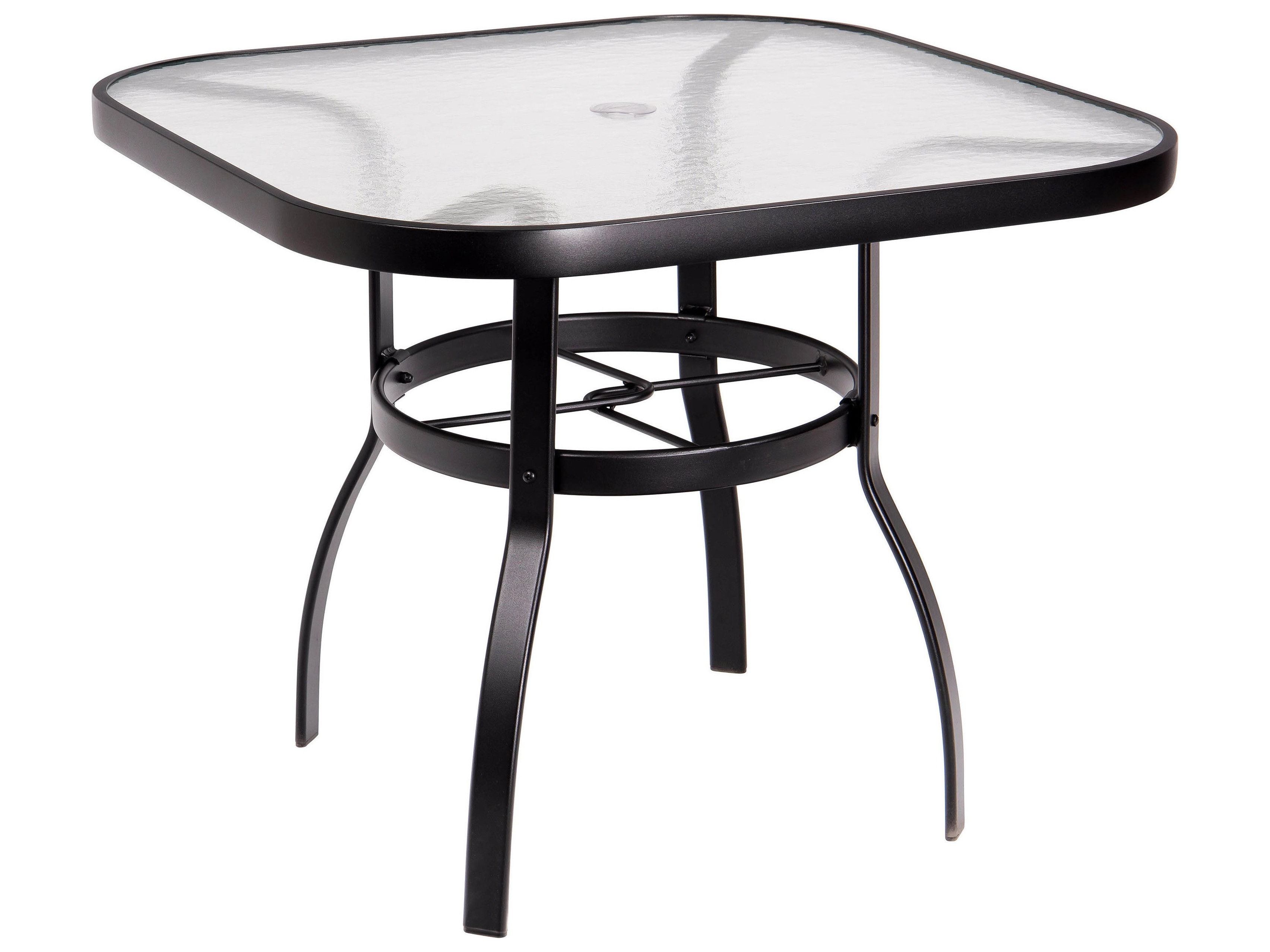 Woodard Obscure Glass Top Dining Table By Woodard 