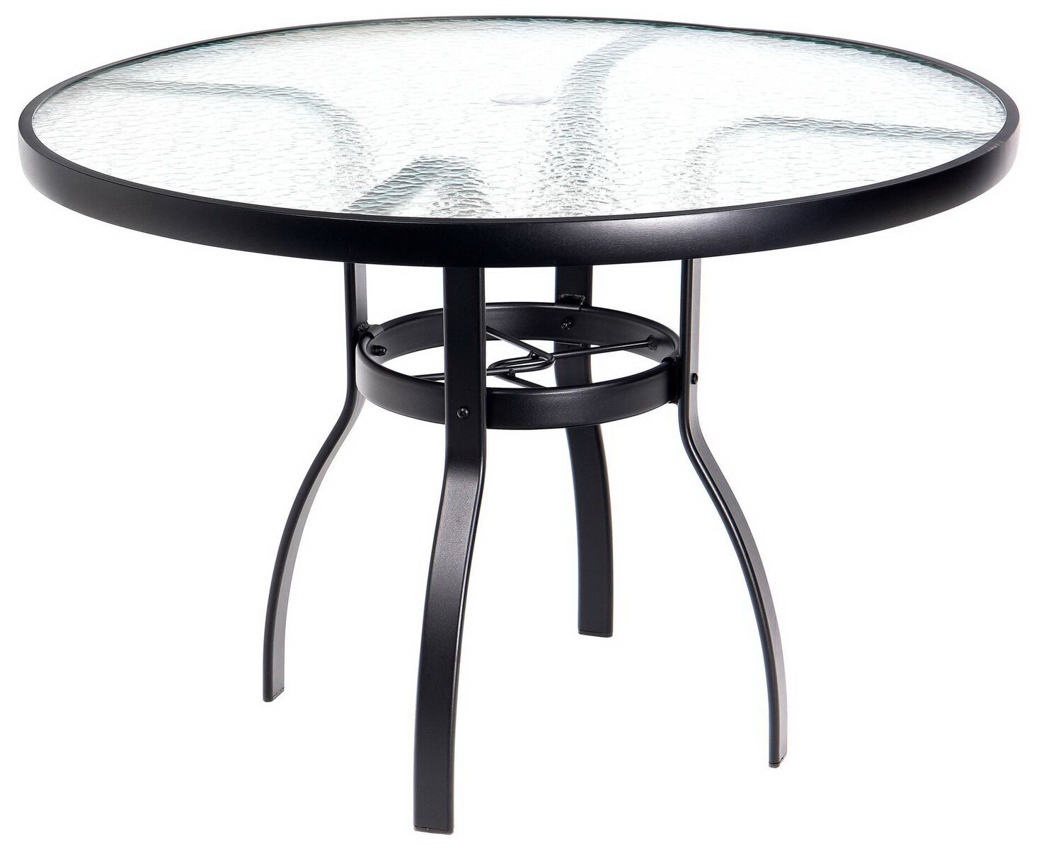 Woodard Obscure Glass Top Dining Table By Woodard 