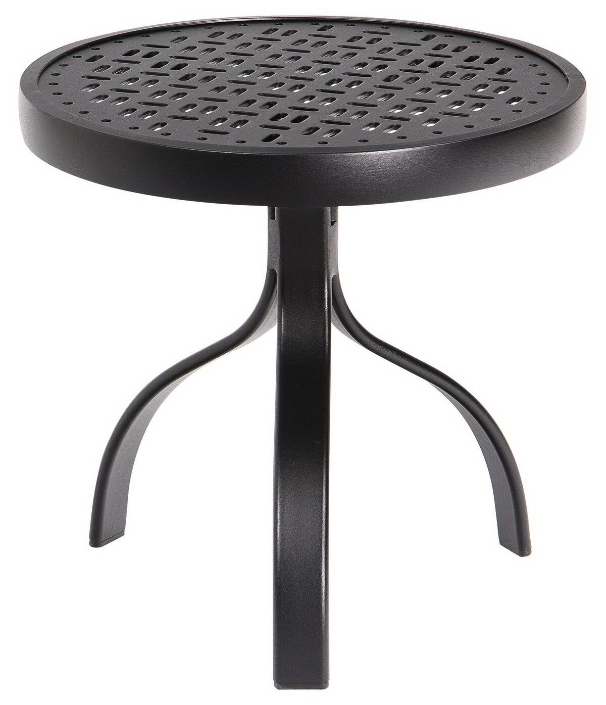 Woodard Deluxe Round End Table with Lattice Top By Woodard 