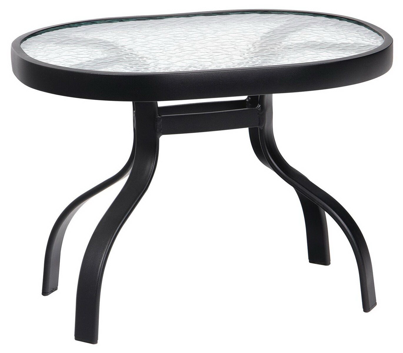 Woodard Deluxe Rectangular End Table with Obscure Glass Top By Woodard 