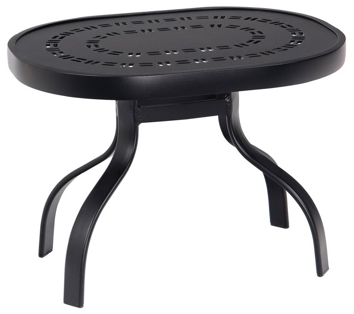 Woodard Deluxe Rectangular End Table with Trellis Top By Woodard 