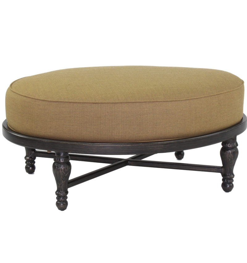 Castelle Cushioned Oval Ottoman By Castelle 