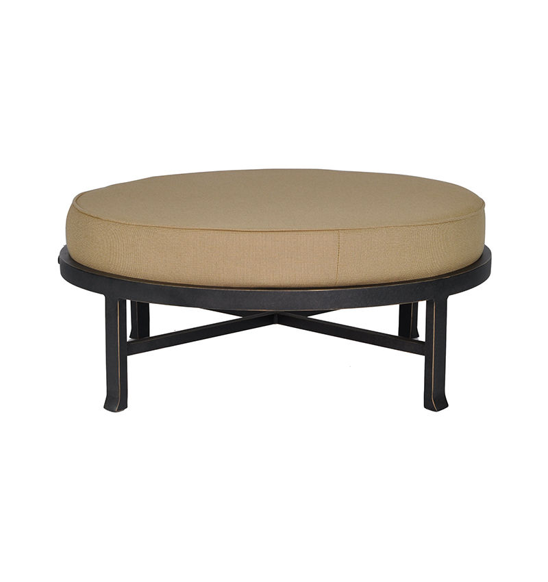Castelle Cushioned Round Ottoman By Castelle 