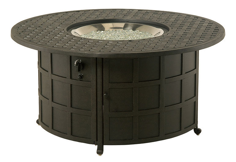 Hanamint 48" Round Enclosed Gas Fire Pit Table by Hanamint 