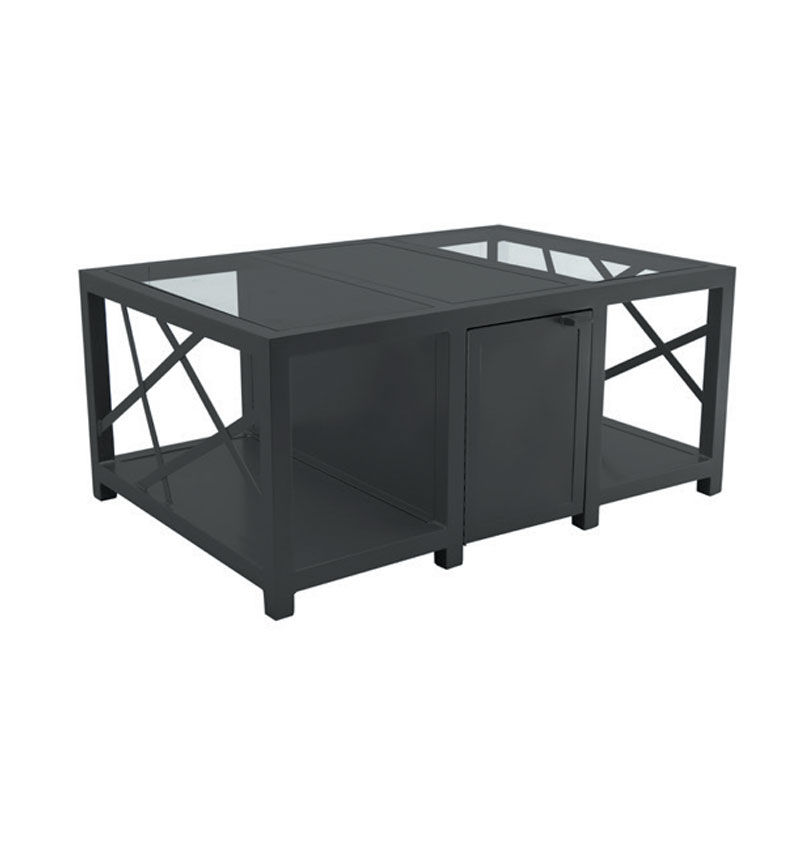 Castelle Palm Springs Rectangular Firepit Coffee Table By Castelle 