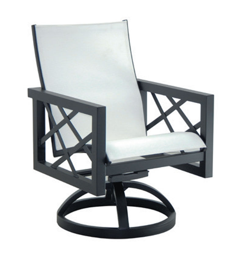Castelle Palm Springs Sling Swivel Rocker By Castelle 