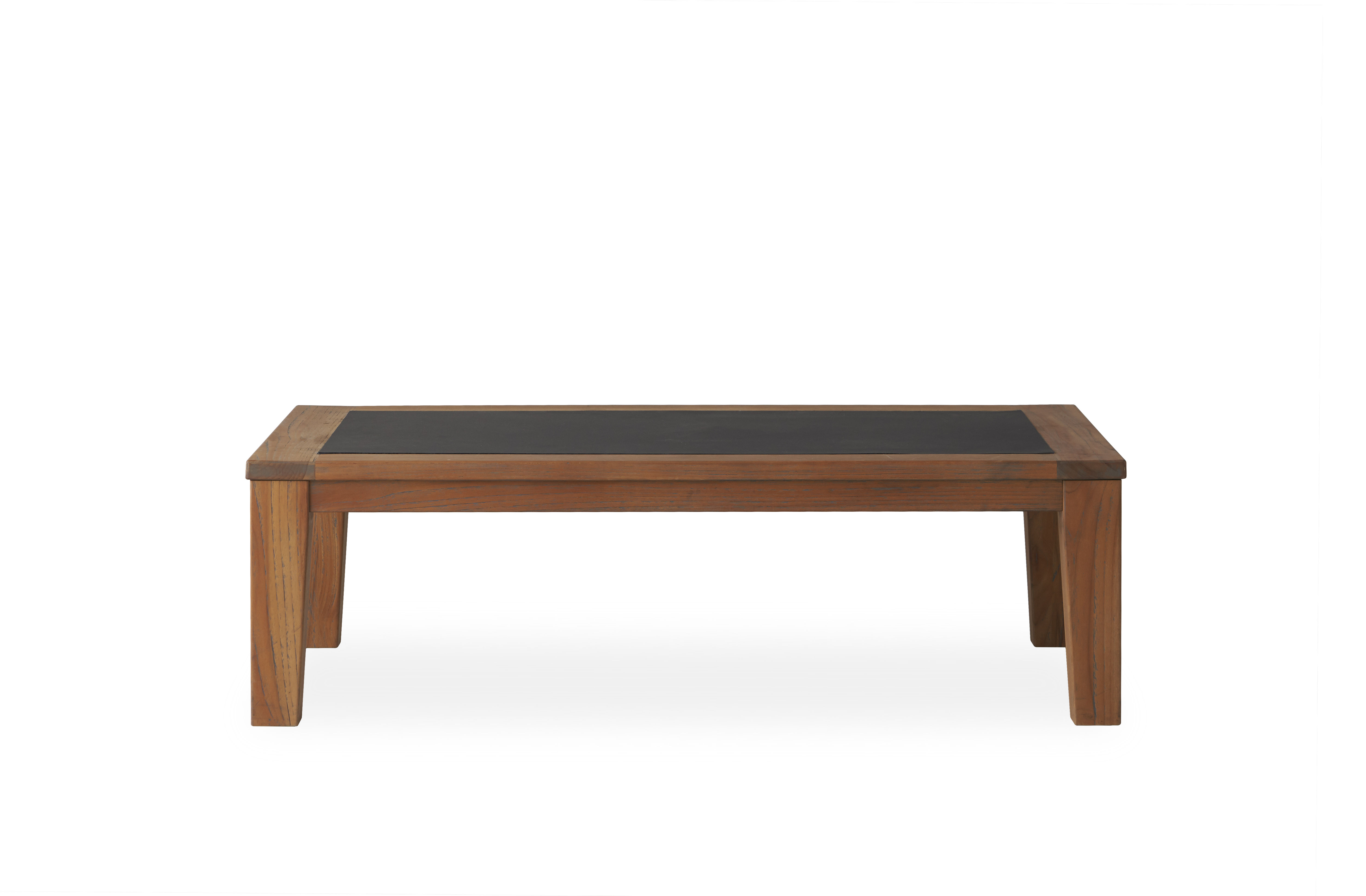 Lloyd Flanders Rectangular Coffee Table w Faux Concrete Insert By Lloyd Flanders 