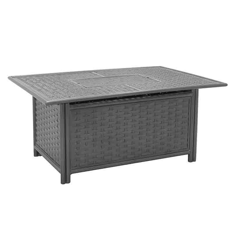 Castelle Resort Fusion Rectangular Coffee Table with Firepit By Castelle 