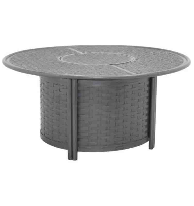 Castelle Resort Fusion Round Coffee Table with Firepit By Castelle 