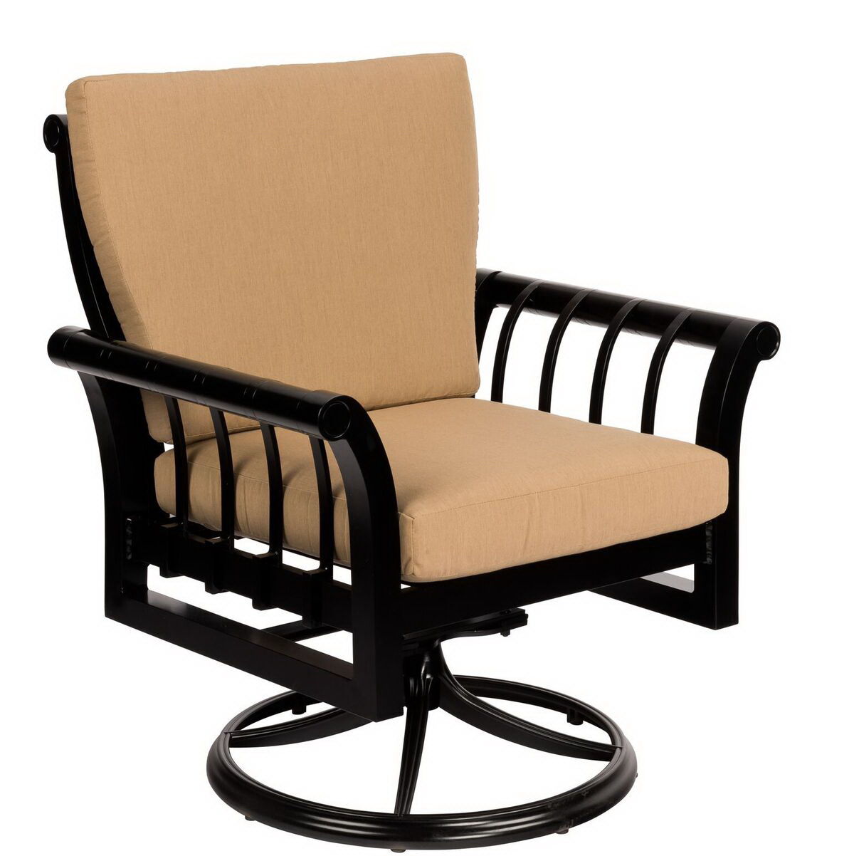 Woodard Swivel Rocker Dining Arm Chair By Woodard 