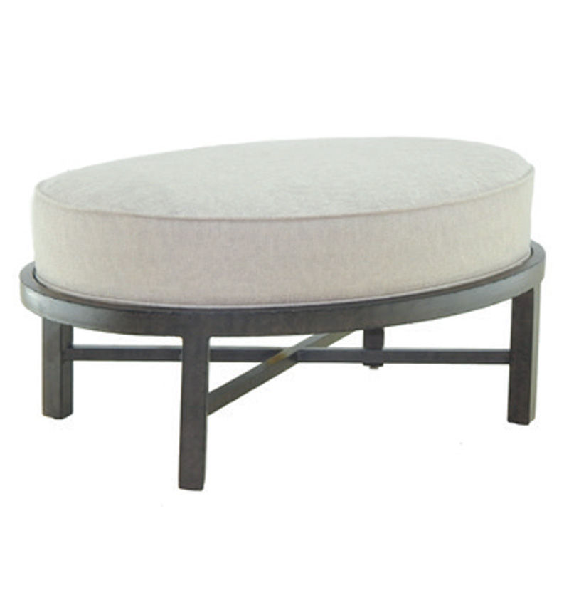 Castelle Santa Fe Cushioned Oval Ottoman By Castelle 