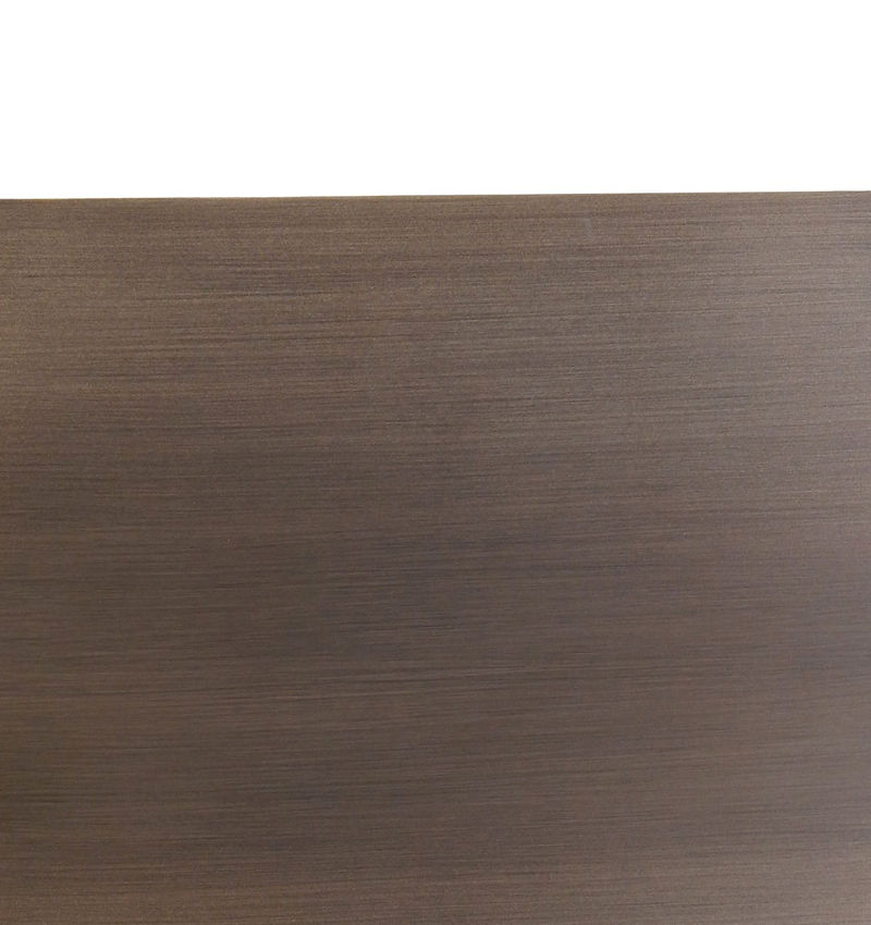 Castelle Smooth Aluminum Weathered Wood with Walnut Table Top By Castelle 