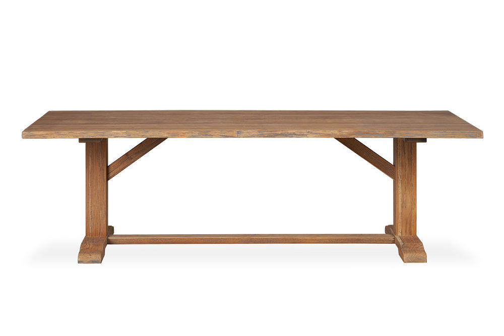 Lloyd Flanders Teak Rectangular Live Edge Dining Table By Lloyd Flanders 