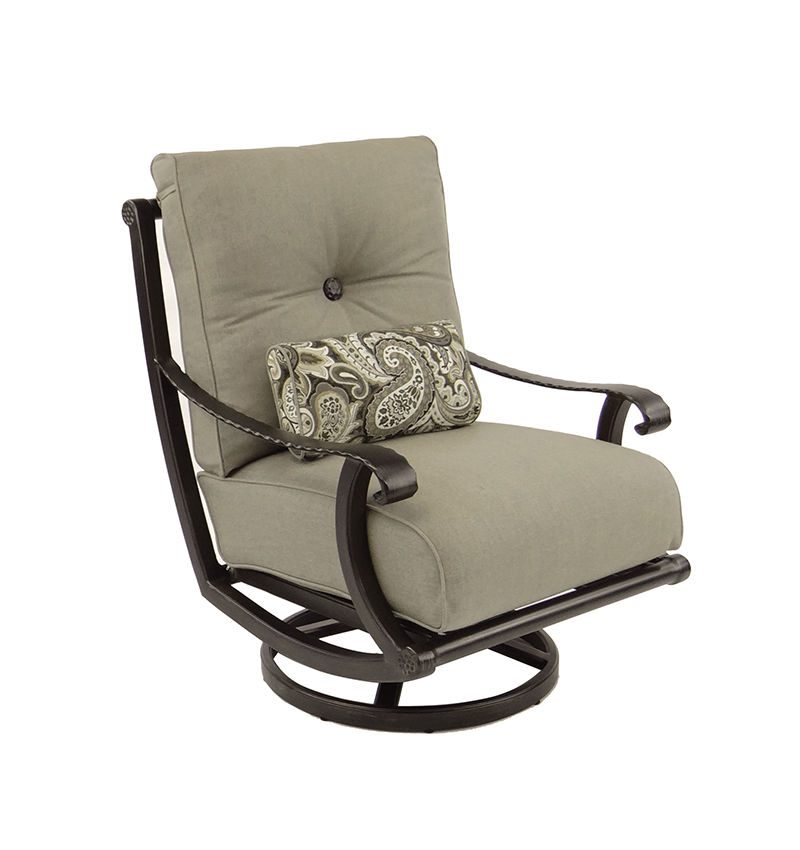 Castelle High Back Cushioned Lounge Swivel Rocker By Castelle 