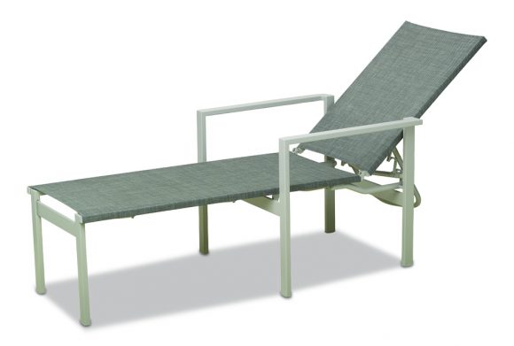 Telescope Stackable Sling Four-Position Lay Flat Arm Chaise by Telescope 