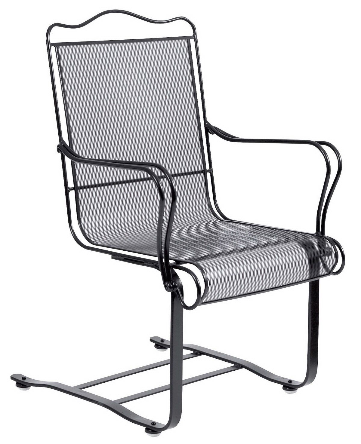 Woodard High Back Spring Base Dining Arm Chair By Woodard 