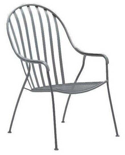 Woodard Stackable High Back Barrel Dining Chair By Woodard 