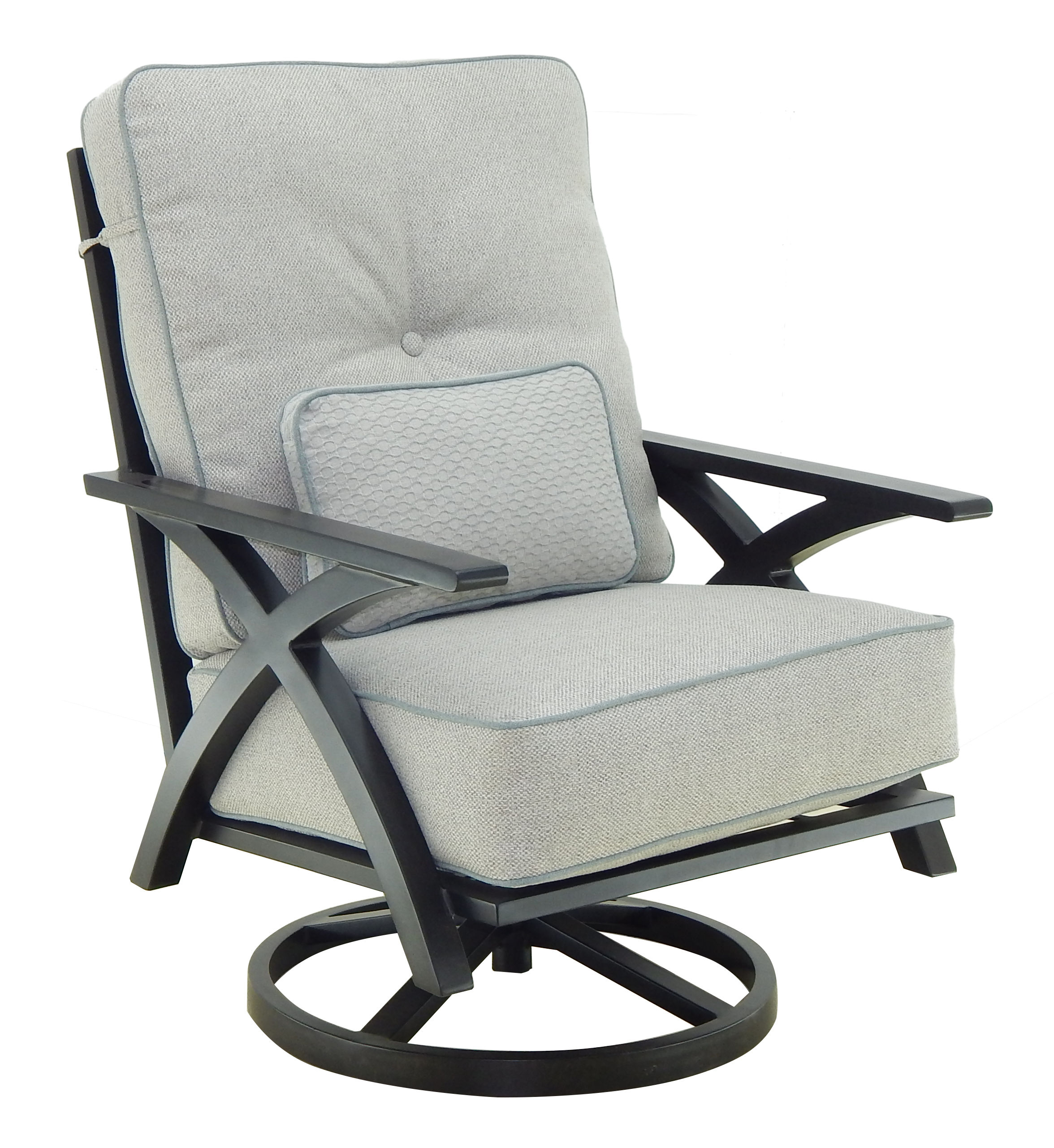 Castelle High Back Cushioned Lounge Swivel Rocker By Castelle 