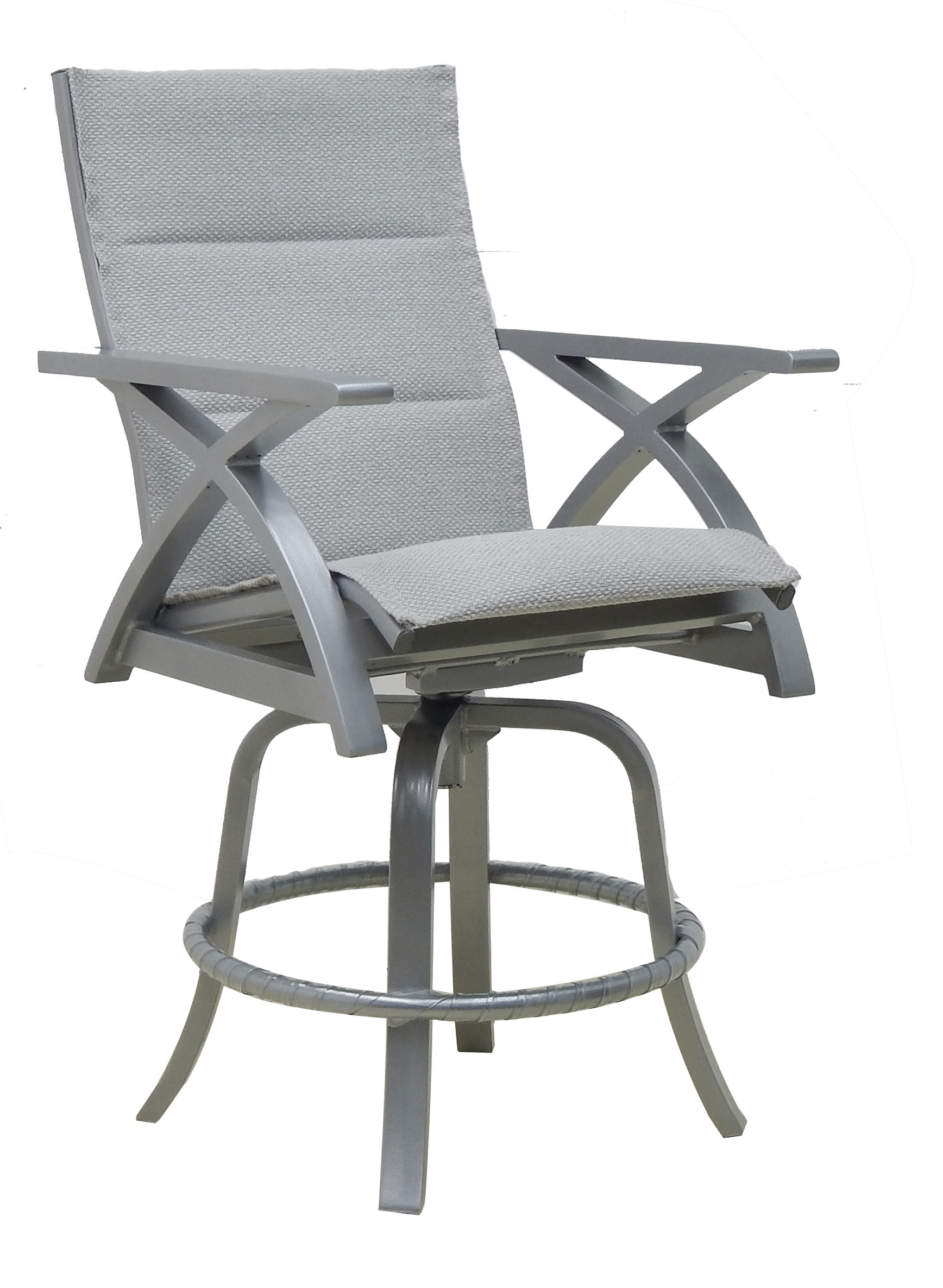 Castelle High Back Sling Swivel Counter Stool By Castelle 