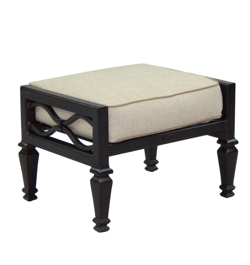 Castelle Villa Bianca Metro Cushioned Ottoman By Castelle 