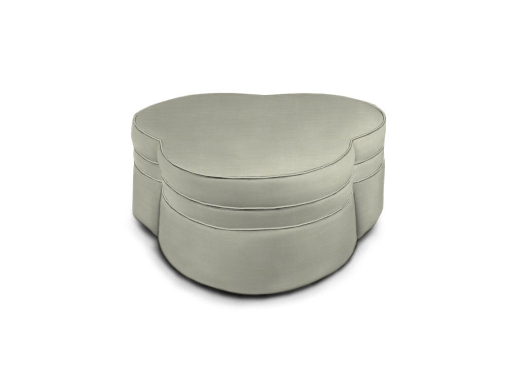  Cloverleaf Ottoman with Castors 
