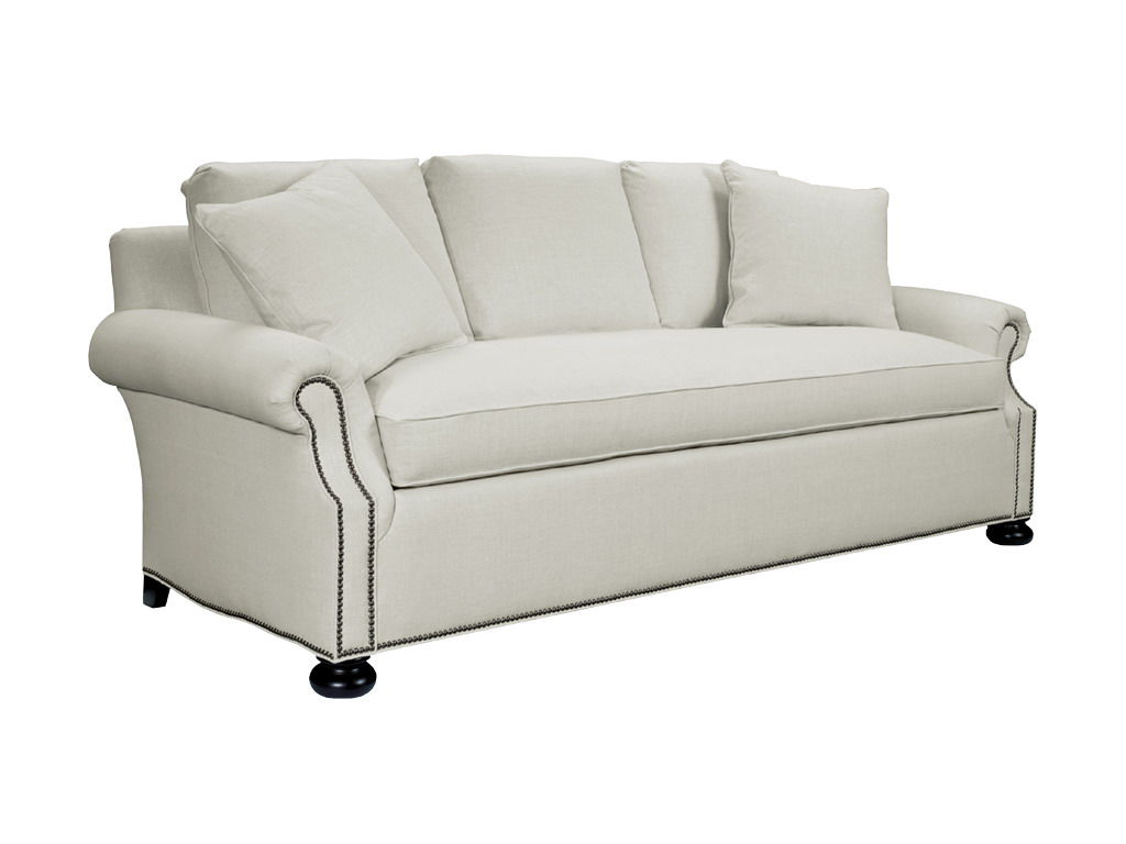  Exposed Leg Square Seat Cushion Slope with Panel Arm Sofa 