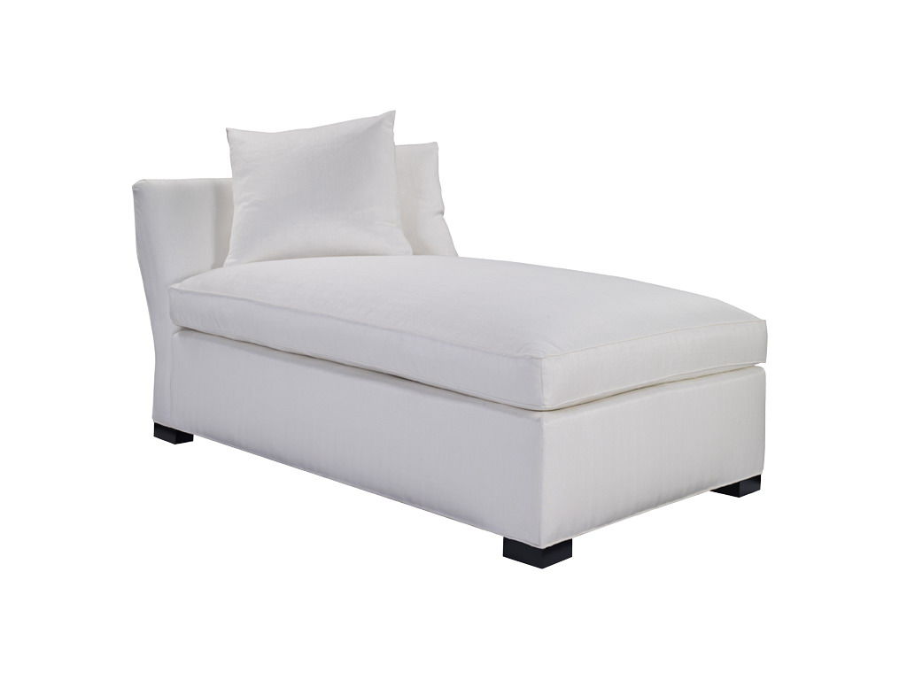  Exposed Leg Square Seat Armless M2M Chaise 