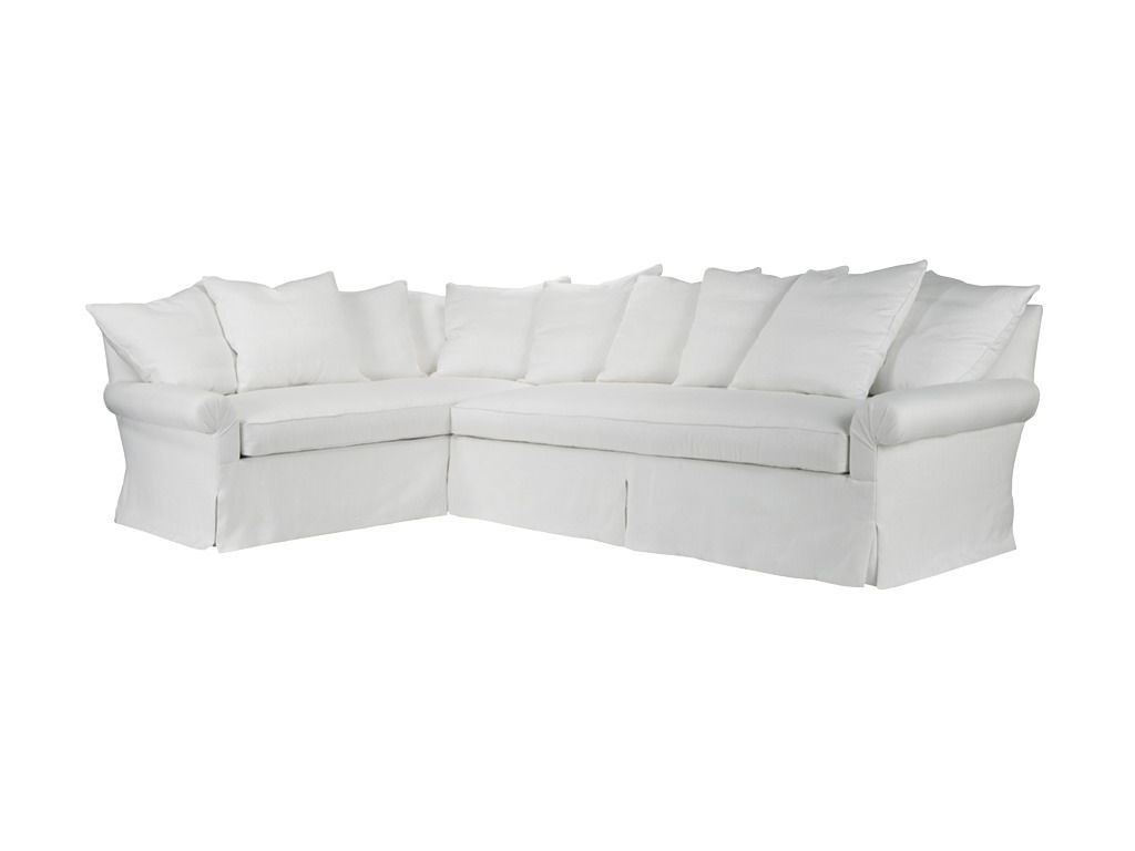  Dressmaker Exposed Leg Square Seat Pleated Lawson Arm M2M Sectional 