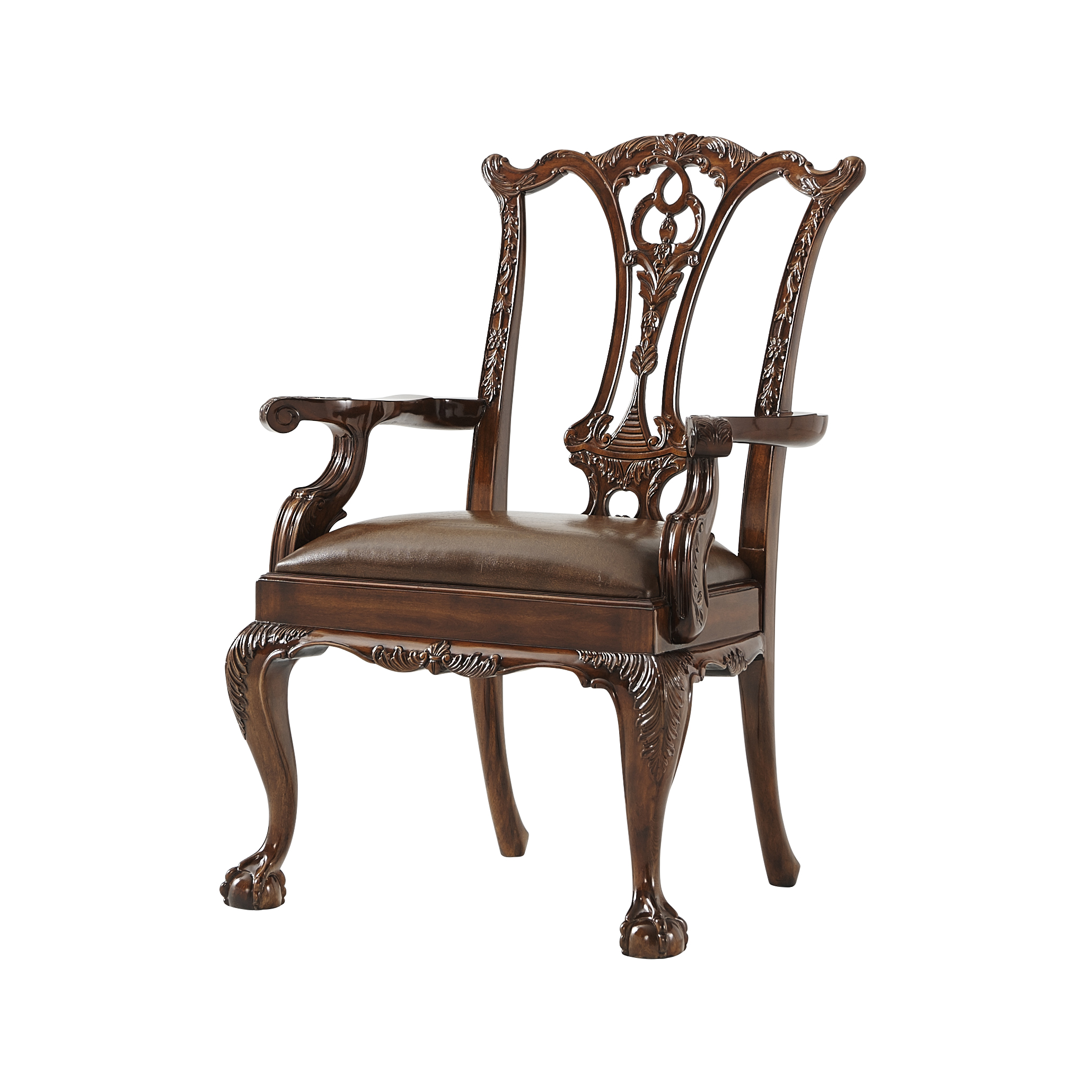  Classic Claw And Ball Arm Chair 