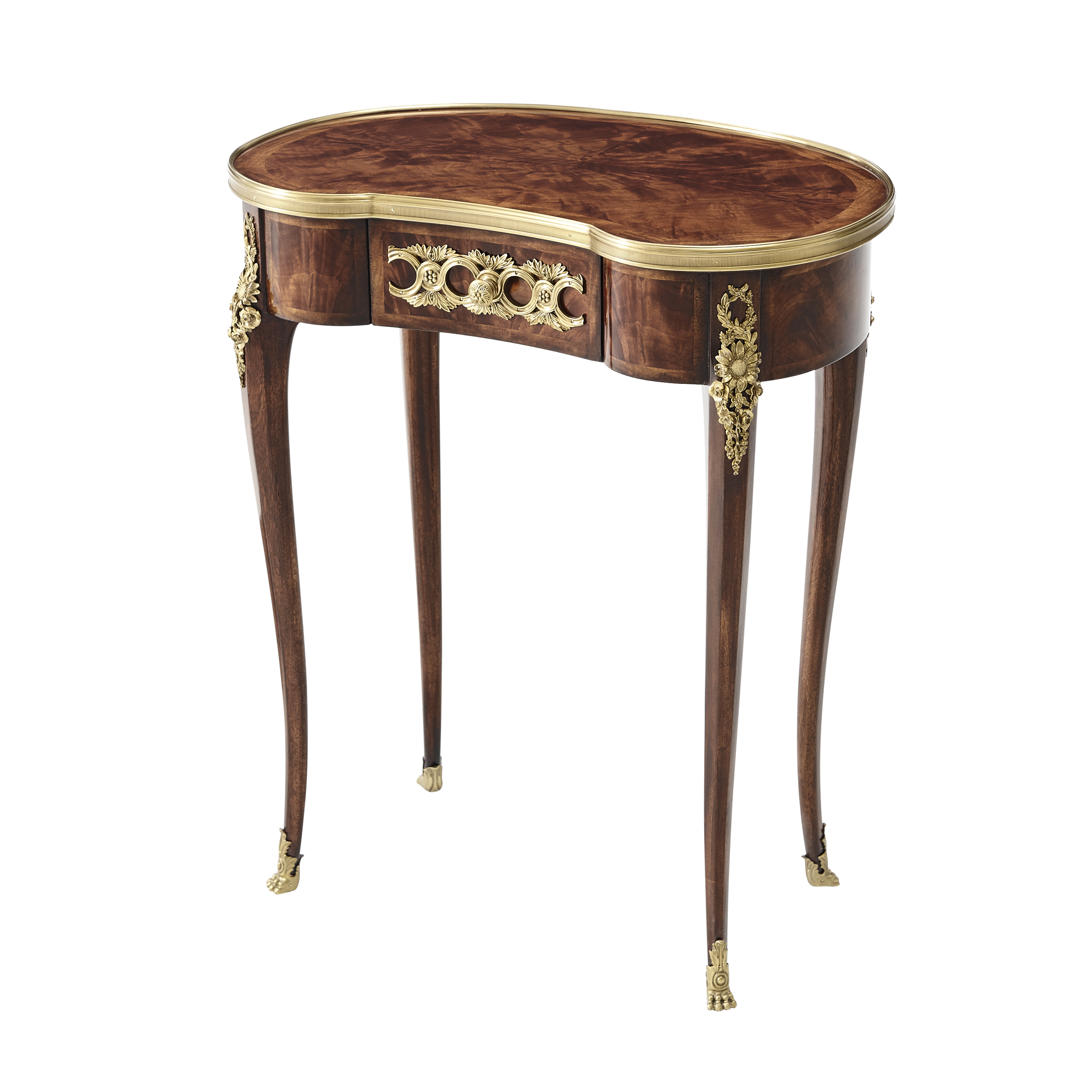  A Okume Kidney Shaped Lamp Table 