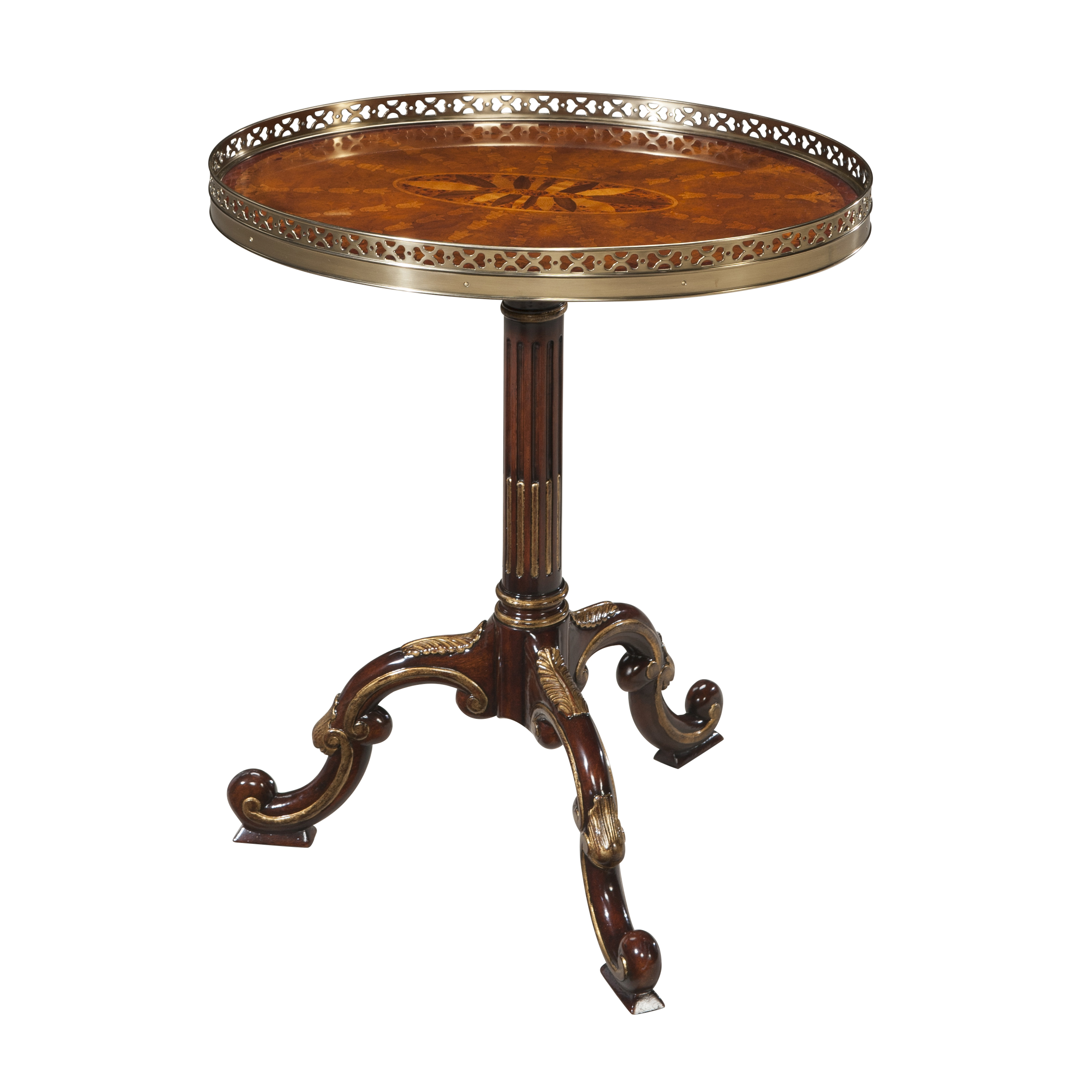  Radiating Parquetry Accent Table 