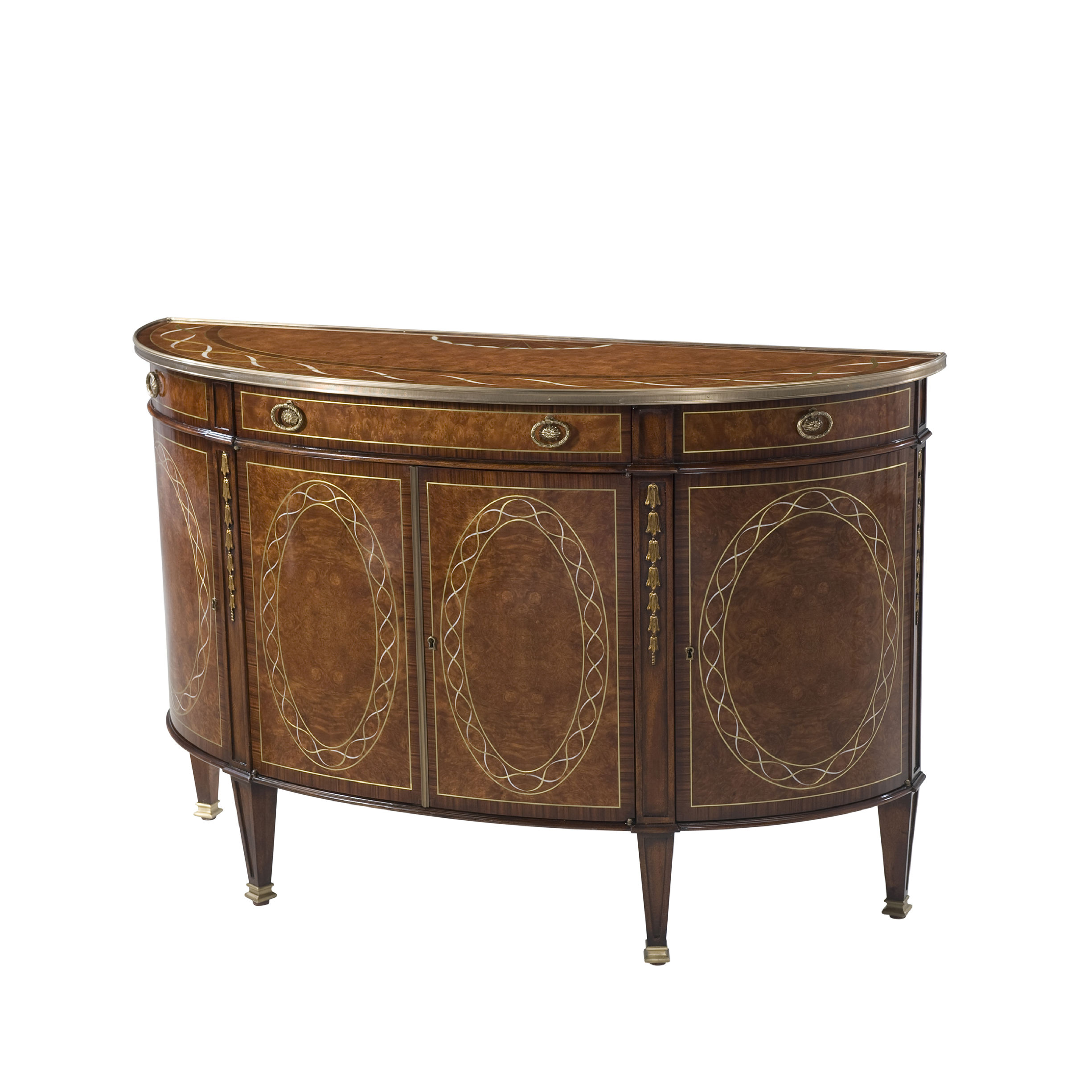  A Finely Inlaid Bowfront Side Cabinet 