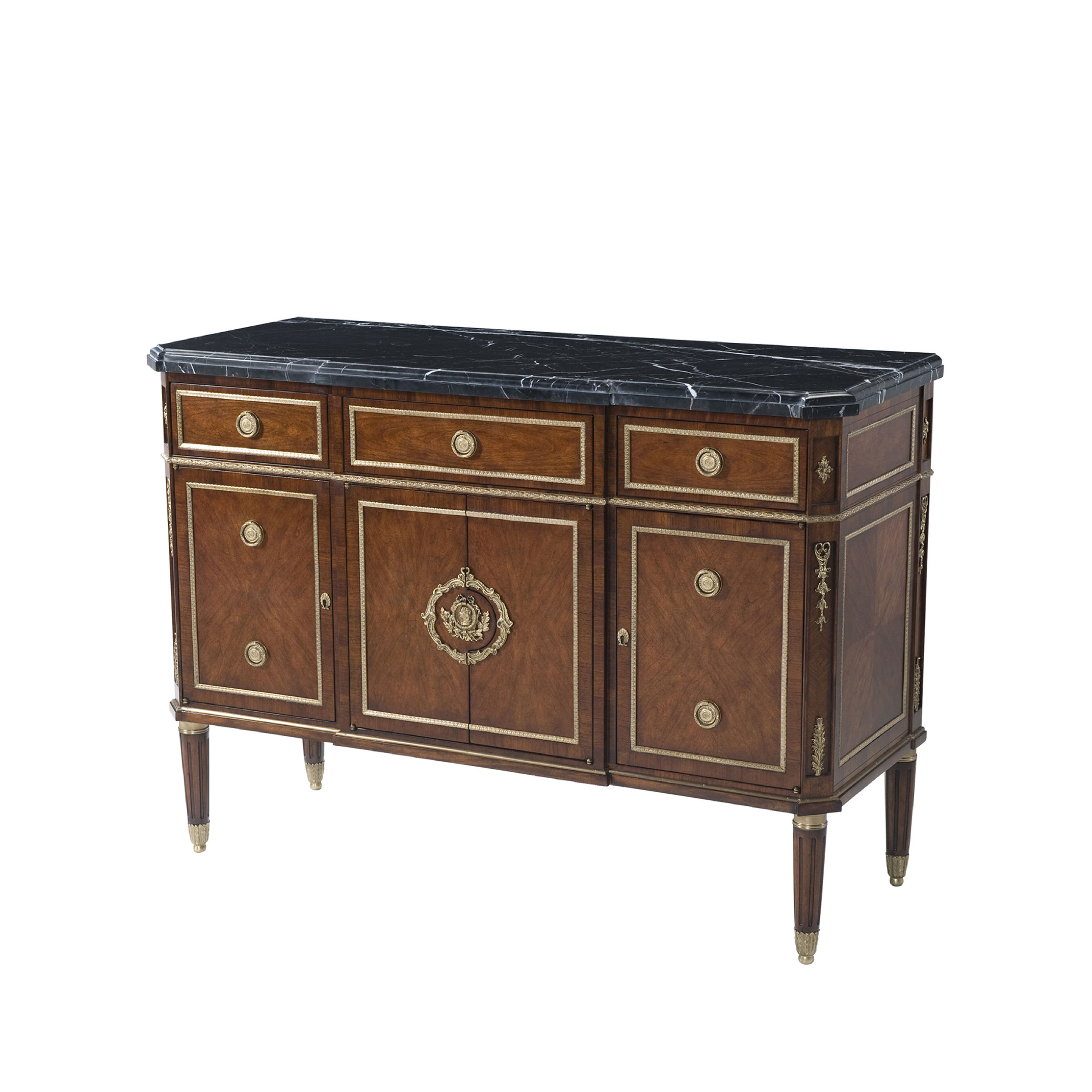  A Rosewood Veneer And Finely Brass Mounted Side Cabinet 